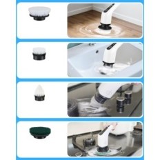 Cepillo de limpieza inalámbrico de Leeinein, 8 consejos, blanco, usado