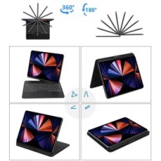 Case met Jademall-toetsenbord voor iPad Pro 12.9 Generatie 3/4/5/6