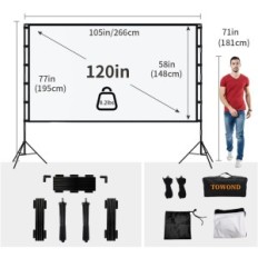 Schermo di proiezione da 120 pollici da 120 pollici grande schermo per la casa cinema e presentazioni aziendali
