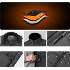 Gilet per riscaldamento per sevdea da uomo, 16000 mAh, 7,4 V, taglia M