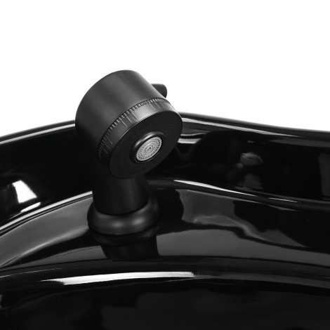 Hairdressing Wash Unit Modena Black — close-up of the head