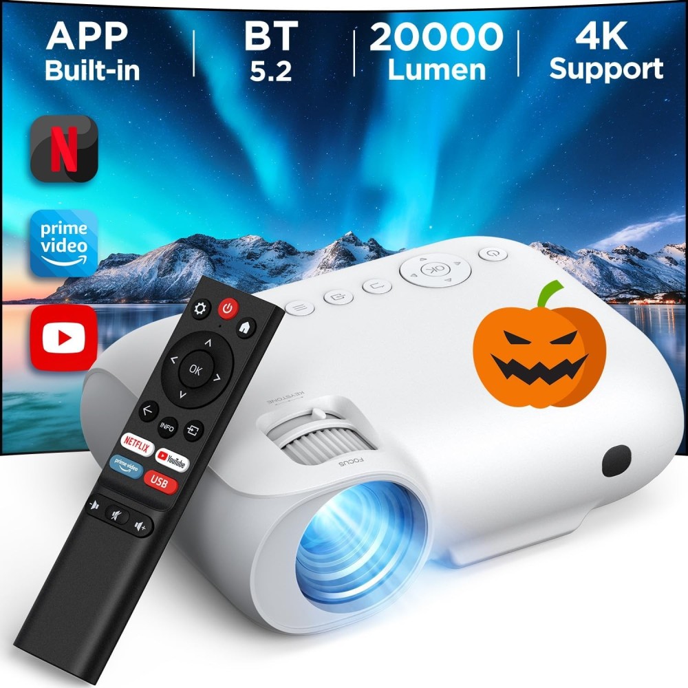 Proyector YOTON, 4K, Full HD 1080P, WiFi, Bluetooth, Exposición