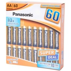 Set di 60x PANASONIC Power LR6 AA Batteria Le batterie alcaline più potenti per piloti e dispositivi