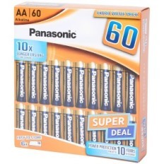 Set van 60x Panasonic Power LR6 AA Batterij De meest krachtige alkalinebatterijen voor piloten en apparaten