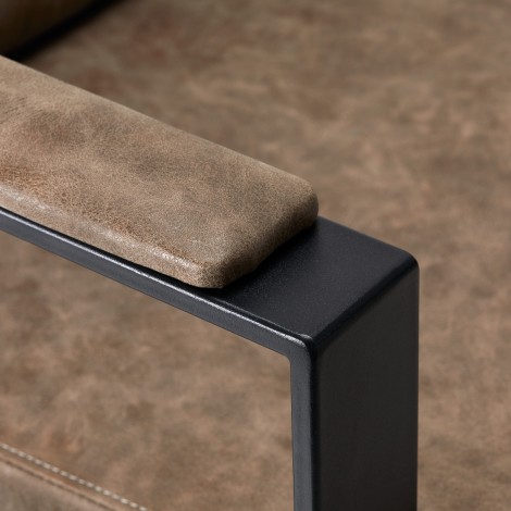 Kapsalon Wasunit Modena Zwart Antiek — detail armleuning
