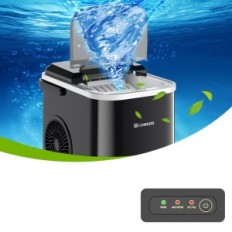 Ice Machine Cumeod Black 120W 220V Kompakt automatisk för isproduktion för hem och kontor, utställning