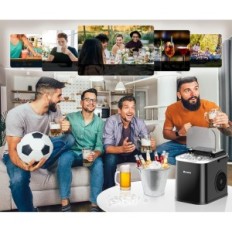 Ice Machine Cumeod Black 120W 220V Kompaktní automatické pro výrobu ledu pro domácnost a kanceláře, výstava