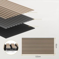 Paneles acústicos TONOR 4 PCS. 122x61x2,1 cm Insonorización profesional para registrar estudio o paneles de oficina estética