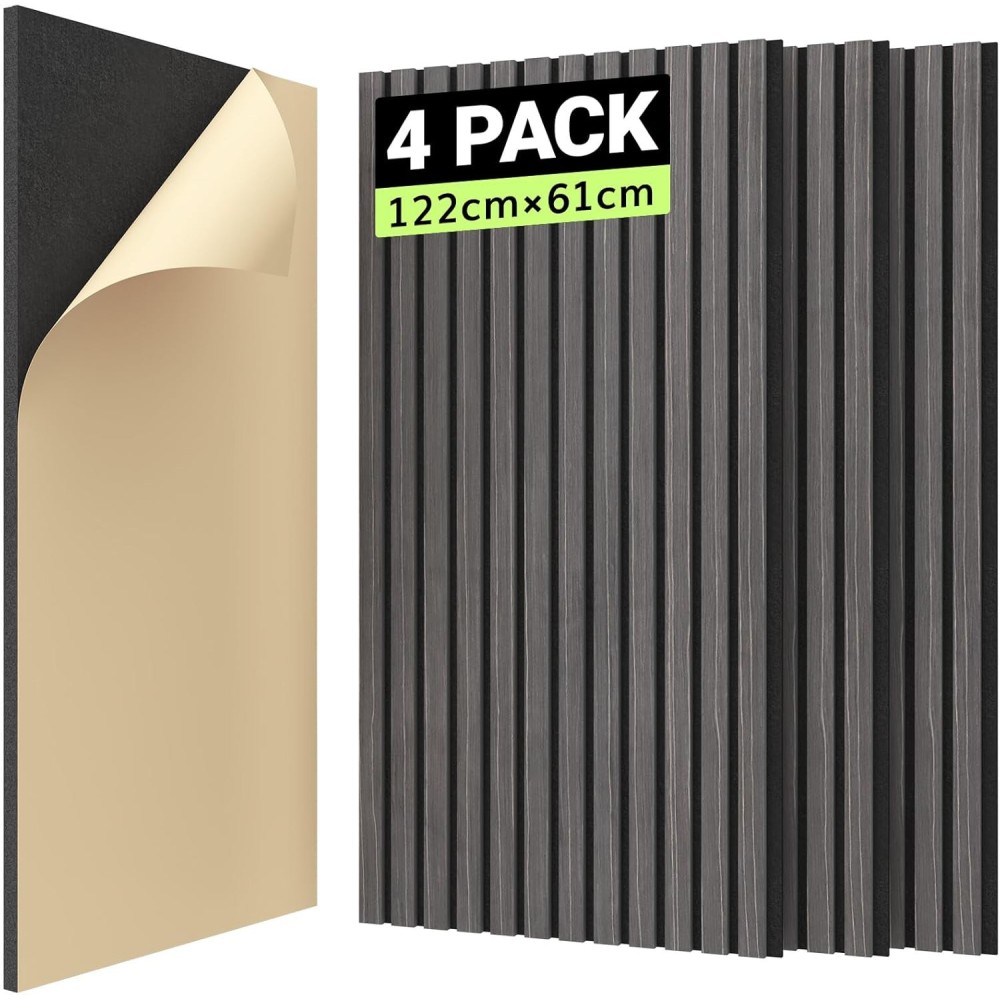 Audiointenzív panelek: TONOR, 4 db, 122x61x2.1 cm, sötét dió