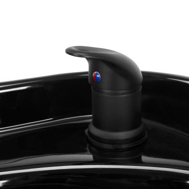 Unité de Lavage Coiffure Modena Noir Antique — gros plan poignée