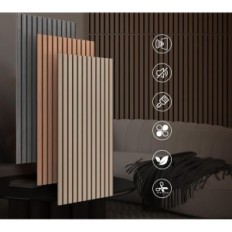 Sound Absorpčné panely Tonor, 4 ks, 122x61x2,1 cm, tmavý orech