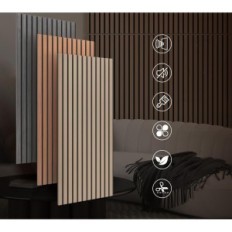 Panneaux absorbants du son de tonor, 4 pcs, 122x61x2,1 cm, noyer foncé