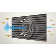 Geluidsabsorberende panelen tonor, 4 stks, 122x61x2,1 cm, donkere walnoot