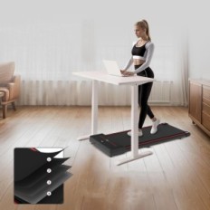 Treadmiller Sperax 800 i 1-6 km / t 115 x 50 x 12 cm Kompakt elektrisk tredemølle under skrivebordet for å gå og løpe hjemme