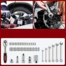 Sundpey Tool Set 379 prvků v krabici se zásuvkou, červená
