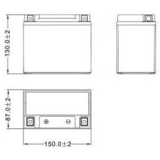 Fulbat Moto Gel FTX12-BS / YTX12-BS 12V Batterie 10,5ah 180A, Ausstellung