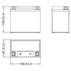 Fulbat Moto Gel FTX12-BS / YTX12-BS 12V batería 10.Allah 180a, Exposición