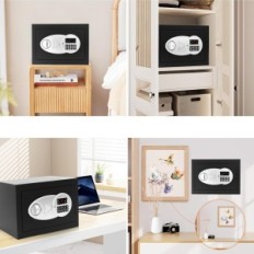 Fire-resistant 25L Safe with LED Display and Documents Bag 25x35x25 cm