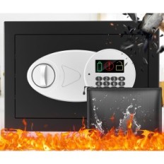 Fire-resistive a 25L seguro com exposição LED e documentos saco 25x35x25 cm