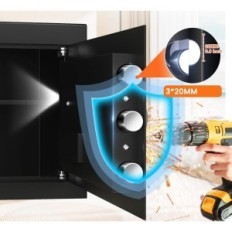 Ανθεκτικά στη φωτιά 25L ασφαλή με οθόνη LED και τσάντα εγγράφων 25x35x25 cm