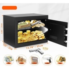 Fire-resistive a 25L seguro com exposição LED e documentos saco 25x35x25 cm