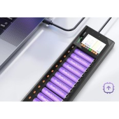 Limet charger for 24 AA / AAA batteries, with LCD and discharge function