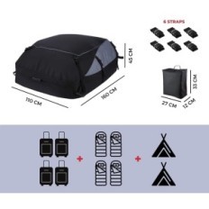 Waterproof Magic Select 792 L roof bag with 6 stripes, 160x110x45 cm