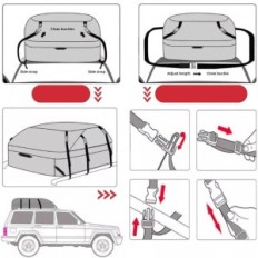 Waterproof Magic Select 792 L roof bag with 6 stripes, 160x110x45 cm