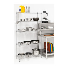 Wire Wire Rack Openwork Color Gray 180x90x35cm to 150kg