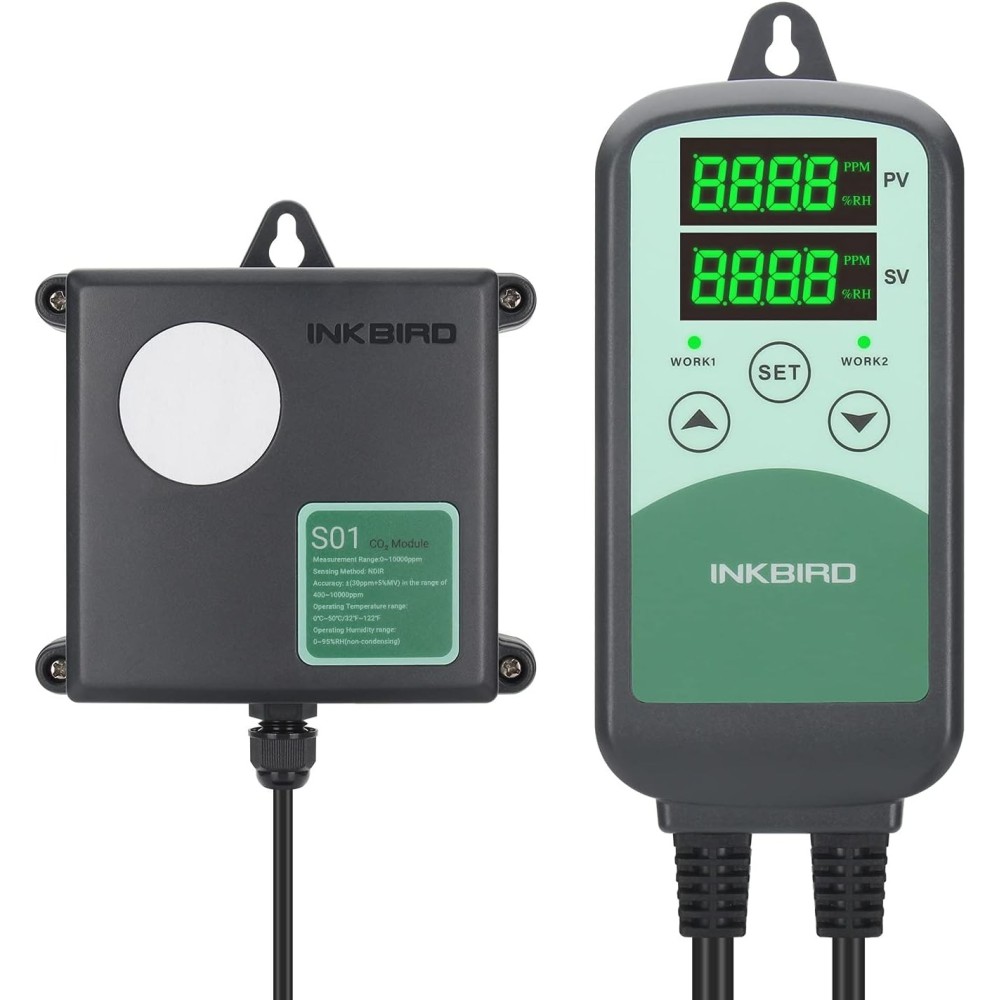 INKBIRD ICC-500T, CO2 monitorius HVAC sistemoms, NDIR jutiklis