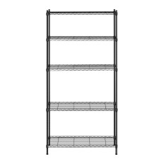 Wire Wire Rack OpenWork Musta 180x90x35cm - 150kg