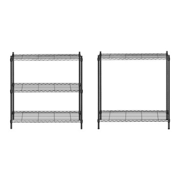 Drahtdraht-Rack-Openwork Black 180x90x35cm bis 150kg