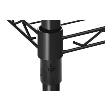 Drahtdraht-Rack-Openwork Black 180x90x35cm bis 150kg