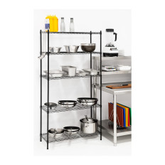 Fio de arame rack de aço preto 180x90x35cm a 150kg