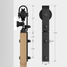 Wolfbird deurhardware set 91cm 3ft, breedte 90 cm