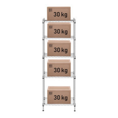 Wire Wire Shelving Openwork Color Gray 150x55x35cm till 150 kg