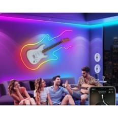 Koristi se neonski ailbton 15 m traka 15 m RGB osvjetljenje IP65 Nema daljinskog upravljača