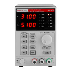 Laboratoriumvoeding met geheugenfunctie 0-30VDC 0-5A USB / RS232 + CD S-LS-31
