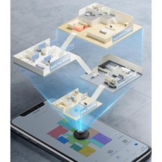 Aspirapolvere robotico Laresar, Pugging, Serbatoio da 250 ml, Lidar, utilizzato