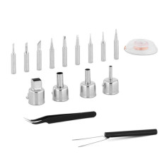 Station de soudage à pistolet HOT AIR 70W LCD S-LS-45 S - KIT 21 pièces.