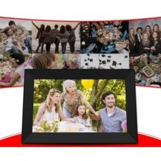 Cyfrowa ramka na zdjęcia LEOLAMVAED, 10,1 cala, Wi-Fi, 32 GB