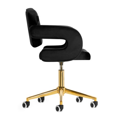 4Rico Stuhl QS-OF213G schwarz — Seitenansicht