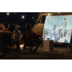 Utstilling Mini Projector Akiyo USB HDMI 12V 2A 70W kompakt versjon
