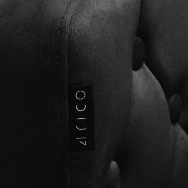 Fauteuil 4Rico QS-OF213G noir — gros plan étiquette