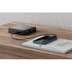 Utstilling Mini Projector Akiyo USB HDMI 12V 2A 70W kompakt versjon