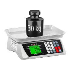 Veikala pārtikas svars ar atmiņu un funkciju skaitīšanu SBS-PW-301CA 30kg / 1g