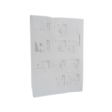 Dobbeltsidige beslag for skyvedører 82 cm, sett uten panel