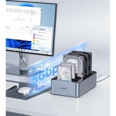 Dockingstation ORICO 5x20 TB met offline klonering, USB 3.2, 12 V / 6.5 A