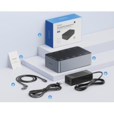 Σταθμός σύνδεσης ORICO 5x20 TB με κλωνοποίηση εκτός σύνδεσης, USB 3.2, 12 V / 6,5 α