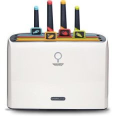 Charmline virtuves komplekts: 4 griešanas dēļi, 4 naži, lietoti